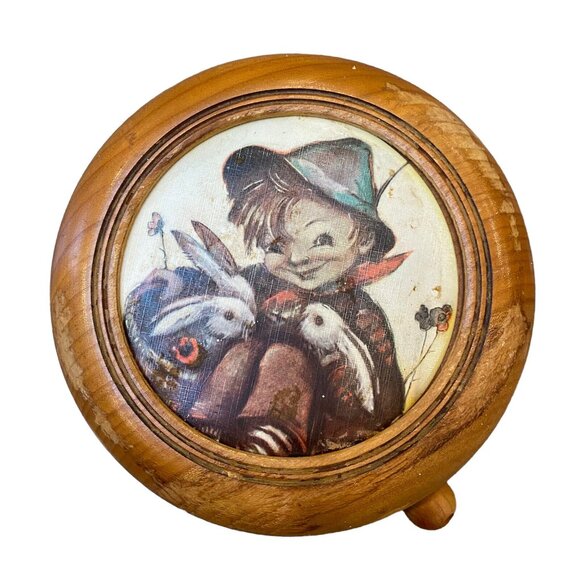 Vintage Hummel Swiss Movement Wall Mount Music Box Picture - Picture 1 of 4